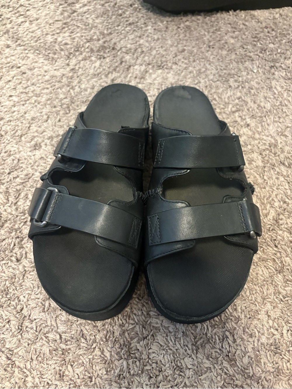 UGG Black Double-Strap Slide Sandals